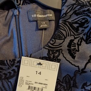 Black satin and velvet dress